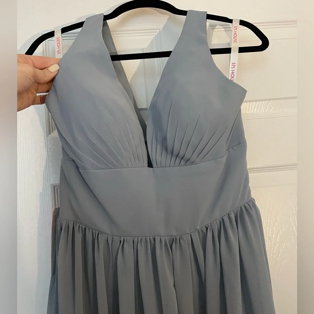 NWT- Dusty Blue Chiffon Bridesmaid Dress - JJ’s Warehouse - Picture 7 of 7